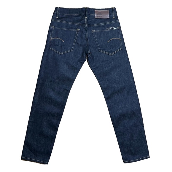 G-Star Raw Men’s 3301 Low Tapered Button Fly Dark Wash Jeans NWOT Sz 30 X 30 - Picture 1 of 16